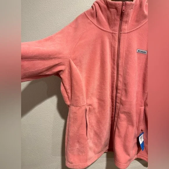 Columbia Womens Benton 2 Springs Fleece Hooded Full Zip Jacket Pink 3X - Picture 5 of 11